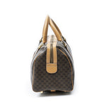 Celine Small Boston Brown Beige Macadam Canvas Shoulder Bag — view 3