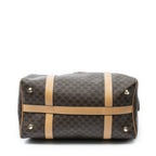 Celine Small Boston Brown Beige Macadam Canvas Shoulder Bag — view 6