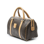 Celine Small Boston Brown Beige Macadam Canvas Shoulder Bag — view 2