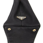 Prada Canapa Small Tote Black Canvas — view 7