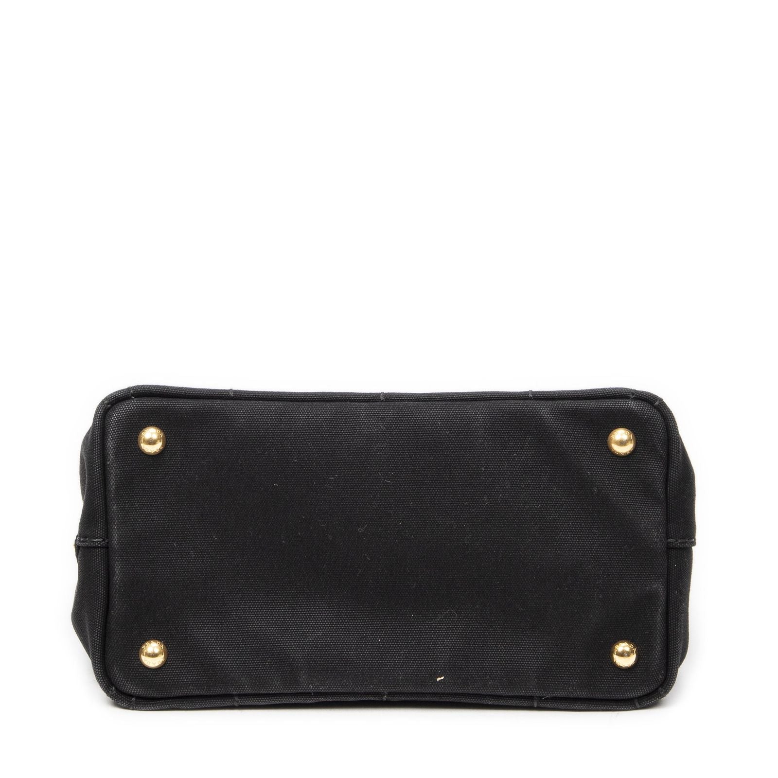 Prada Canapa Small Tote Black Canvas — view 6