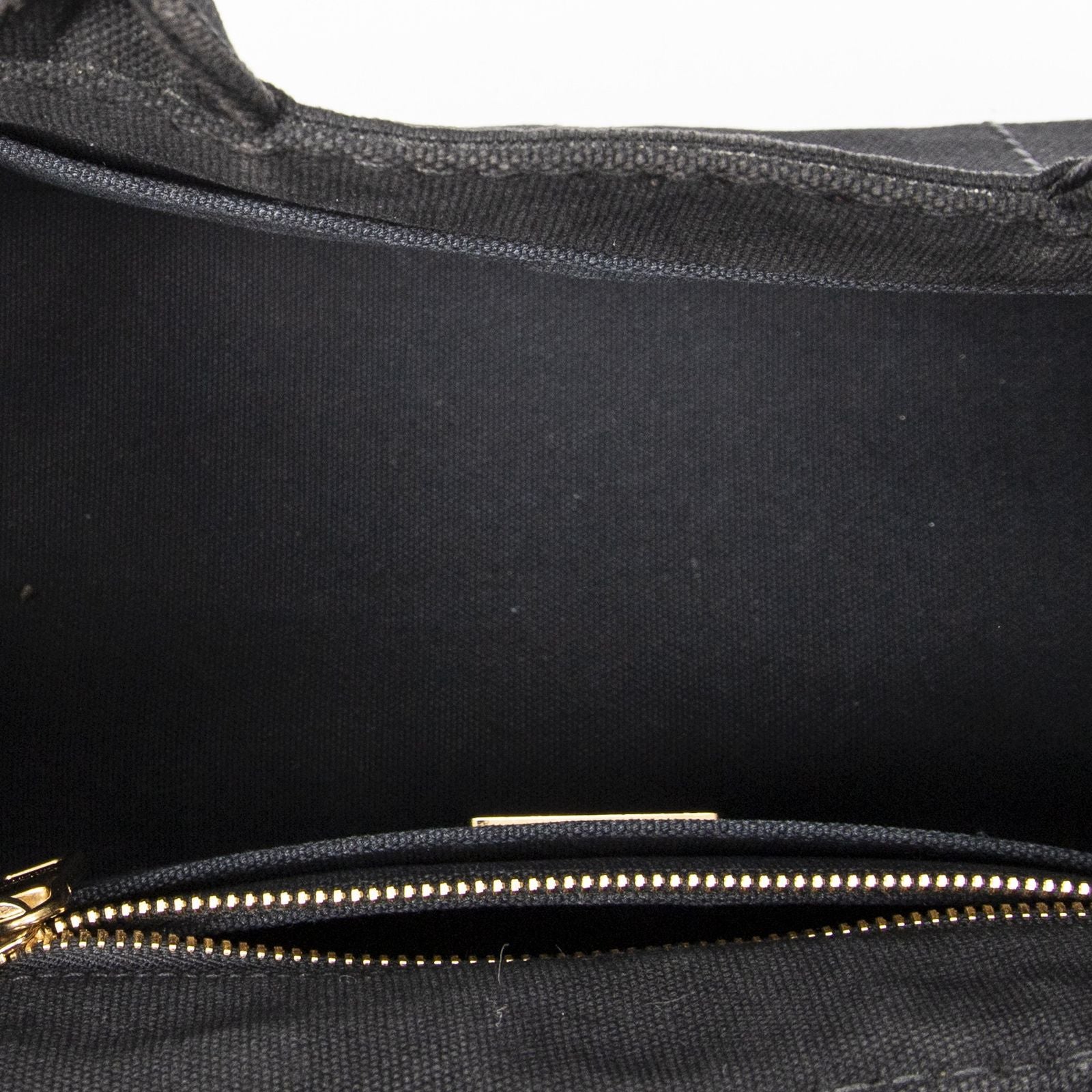Prada Canapa Small Tote Black Canvas — view 9
