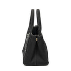 Prada Canapa Small Tote Black Canvas — view 3