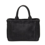 Prada Canapa Small Tote Black Canvas — view 5