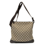 Gucci Web Media Messenger Brown Beige GG Canvas — view 5