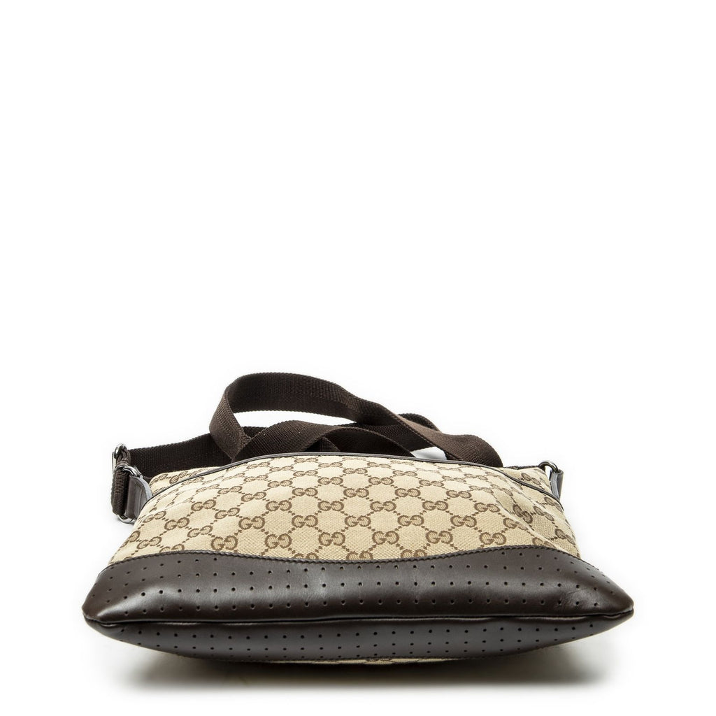 Gucci Web Media Messenger Brown Beige GG Canvas — view 6