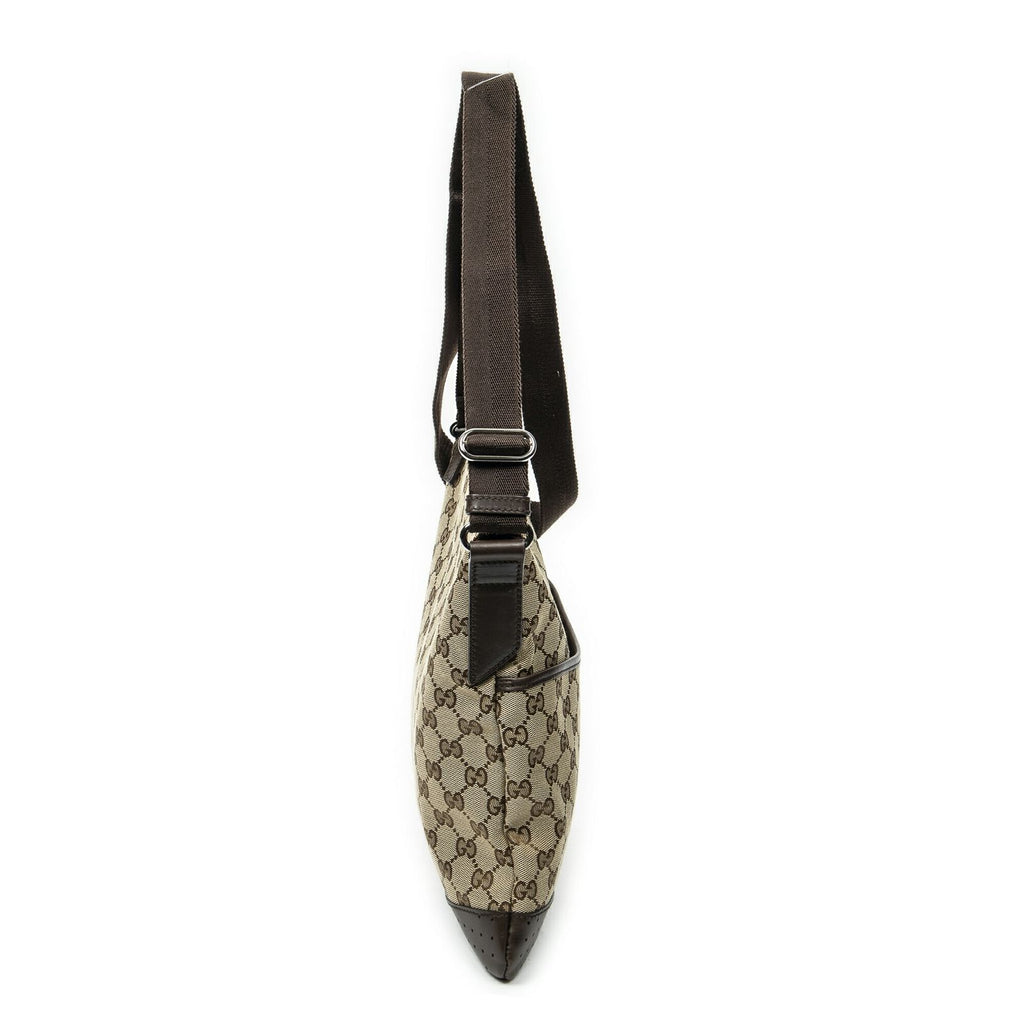 Gucci Web Media Messenger Brown Beige GG Canvas — view 4