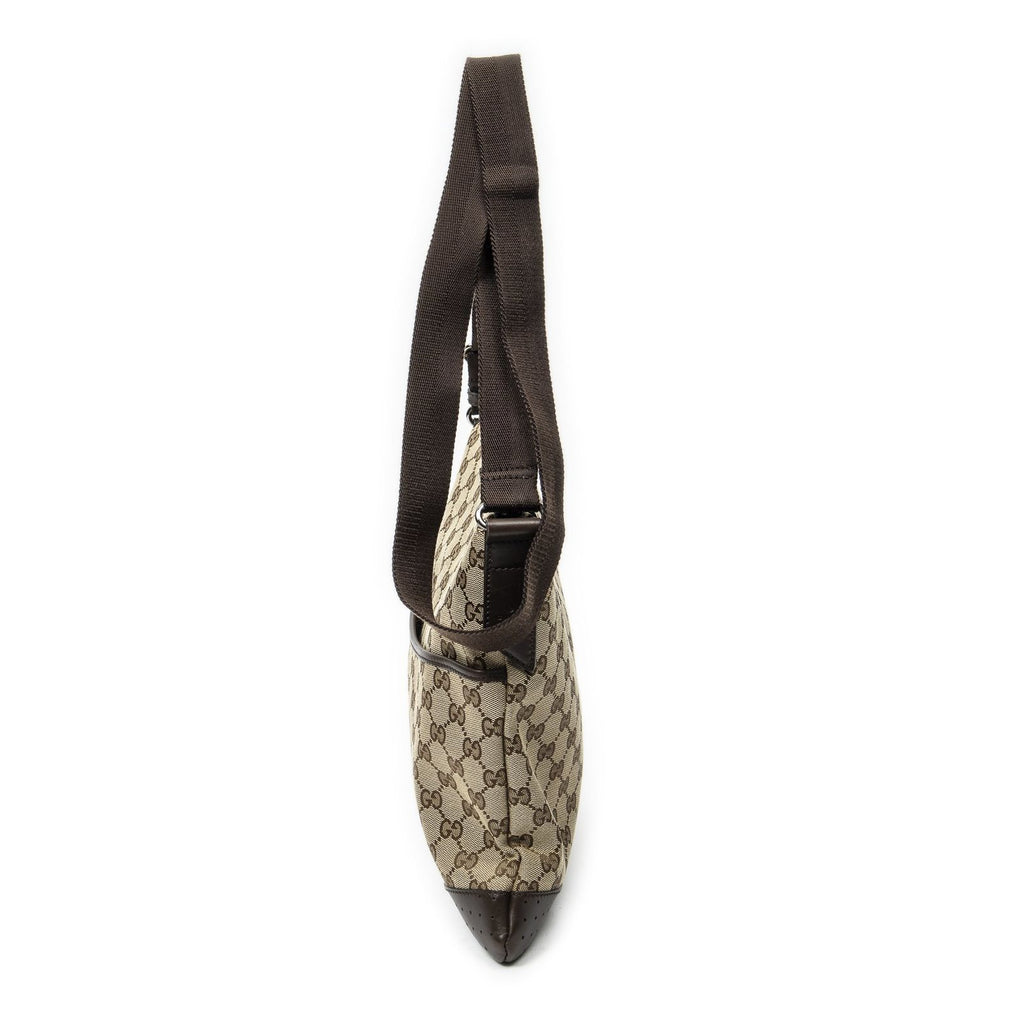 Gucci Web Media Messenger Brown Beige GG Canvas — view 3