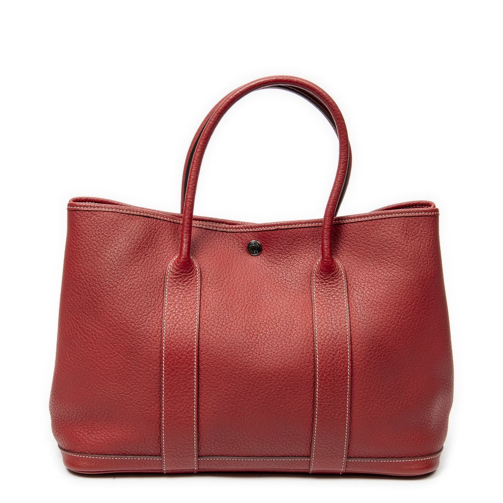 Hermes Garden Party Red Negonda Leather