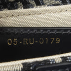 Dior New Saddle Bag Navy Beige Oblique Peacock Canvas — view 9