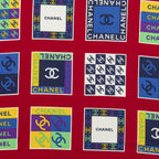 Chanel Scarf Red Silk — view 3