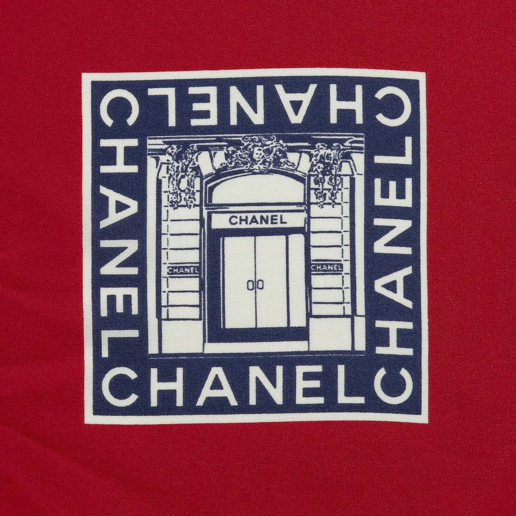 Chanel Scarf Red Silk — view 4