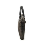 Fendi Vintage Briefcase Dark Brown Black Zucchino Canvas — view 4