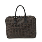 Fendi Vintage Briefcase Dark Brown Black Zucchino Canvas — view 5