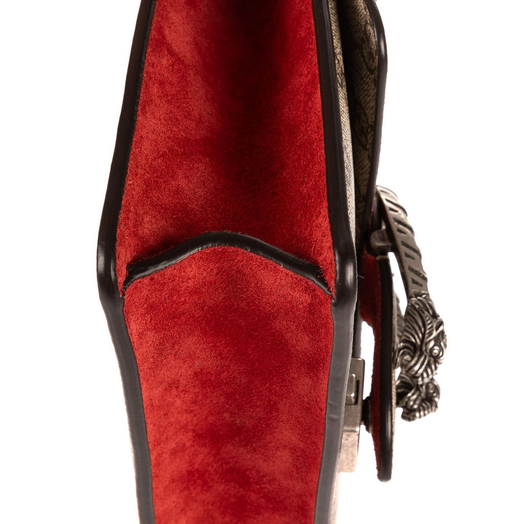 Gucci Dionysus Beige Red Supreme Canvas Suede — view 7