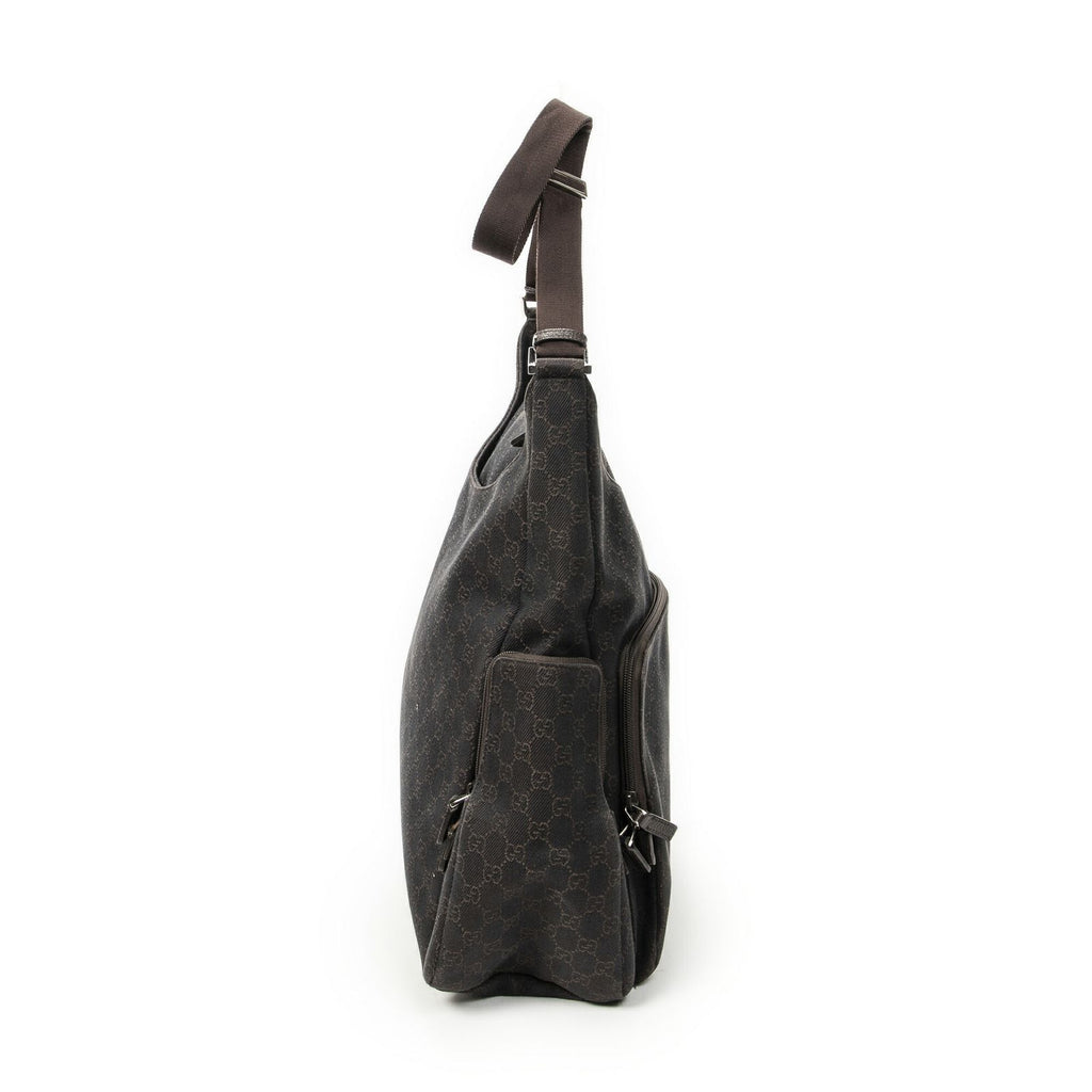 Gucci Large Front Pocket Messenger Dark Brown GG Denim Canvas — view 4