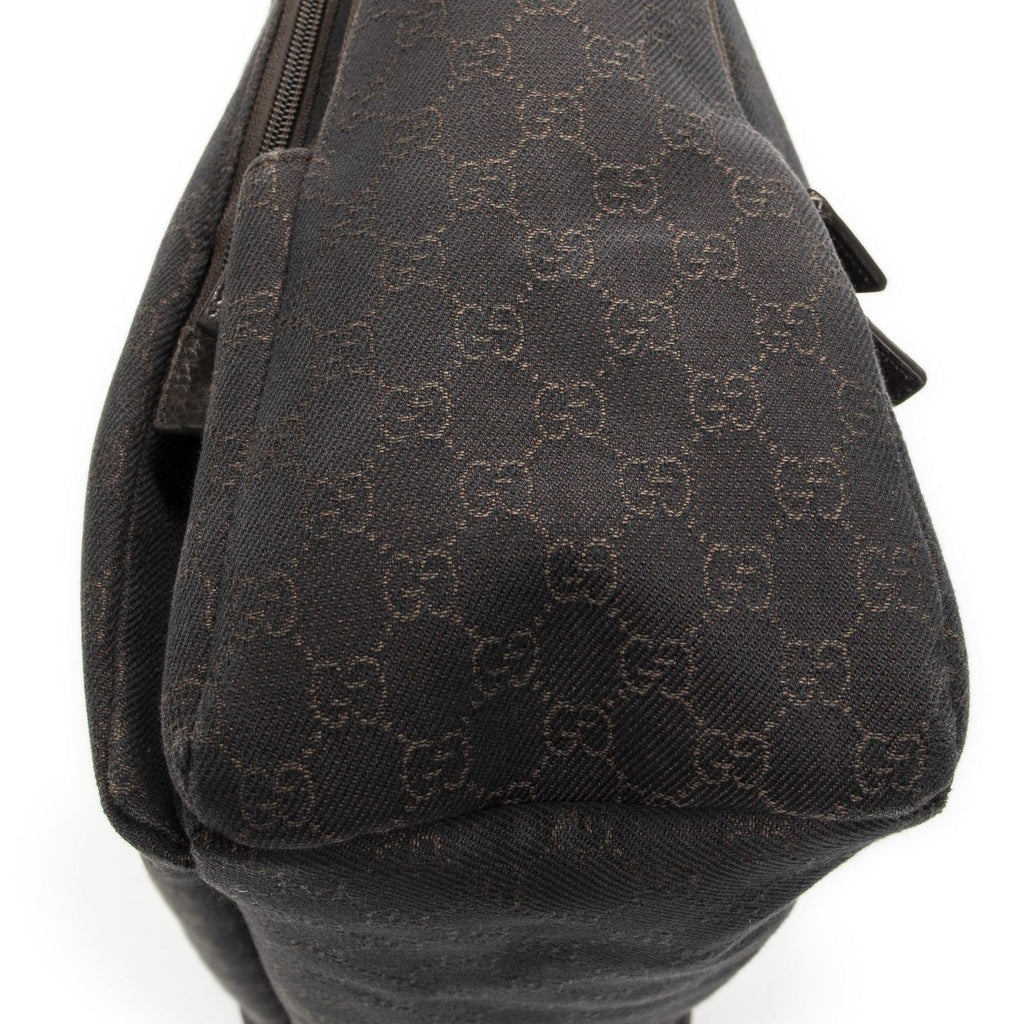 Gucci Large Front Pocket Messenger Dark Brown GG Denim Canvas — view 8
