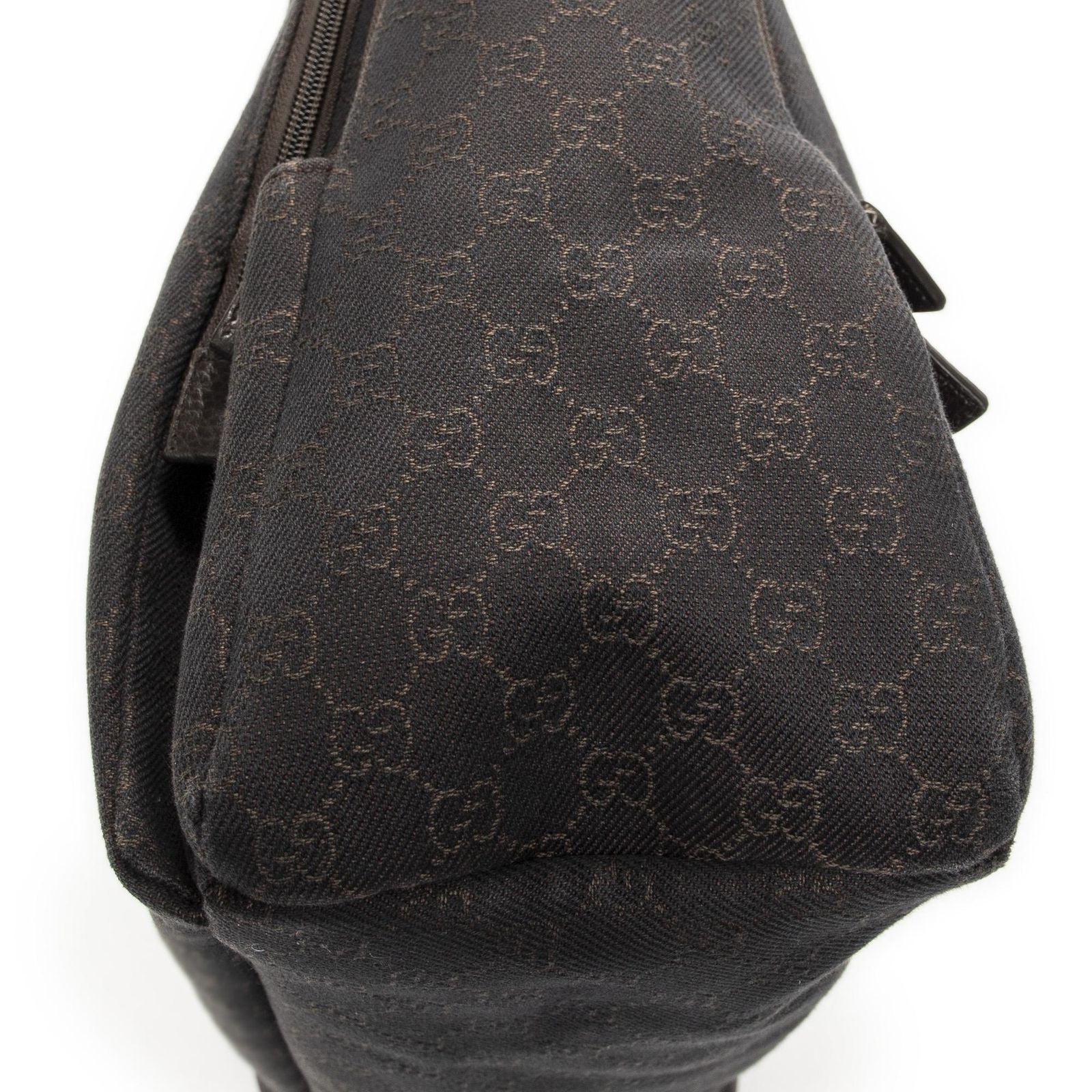 Gucci Large Front Pocket Messenger Dark Brown GG Denim Canvas — view 8