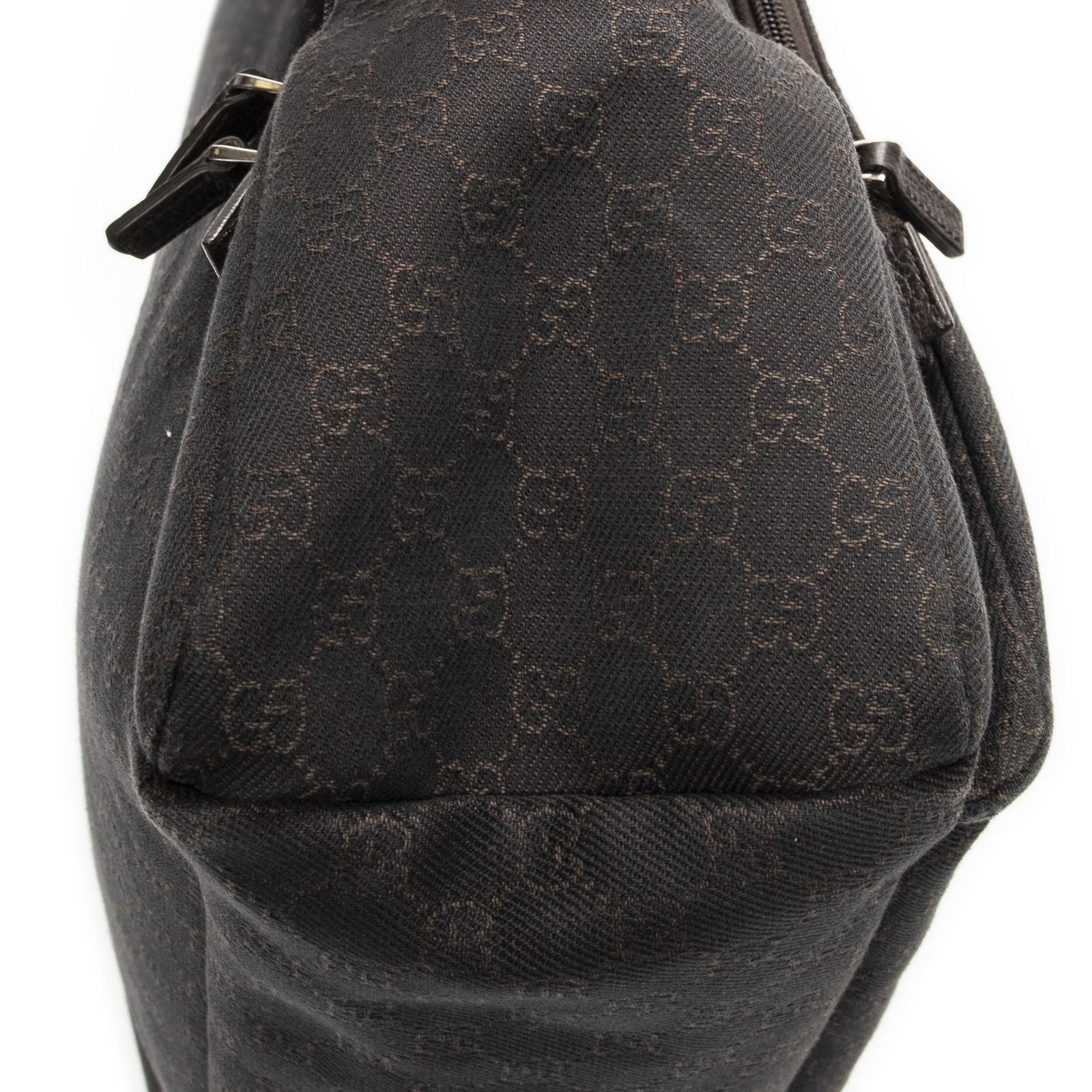 Gucci Large Front Pocket Messenger Dark Brown GG Denim Canvas — view 7