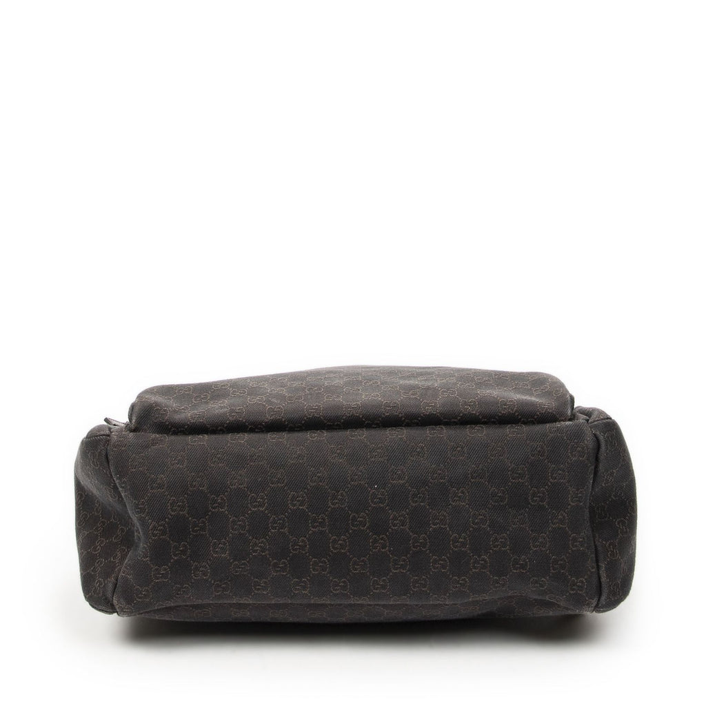 Gucci Large Front Pocket Messenger Dark Brown GG Denim Canvas — view 6