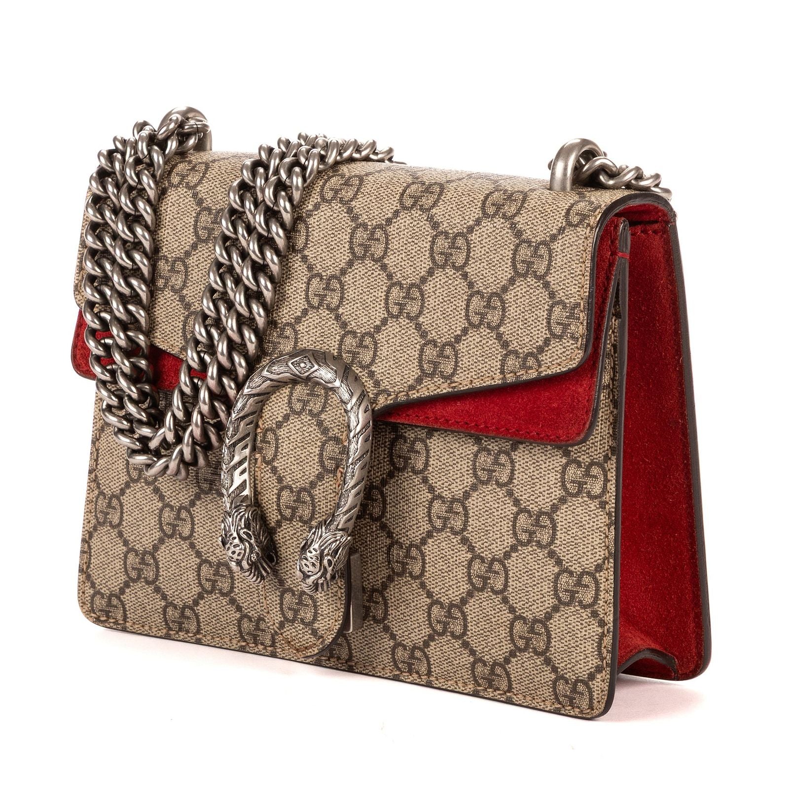 Gucci Dionysus Beige Red Supreme Canvas Suede — view 2