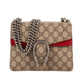 Gucci Dionysus Beige Red Supreme Canvas Suede
