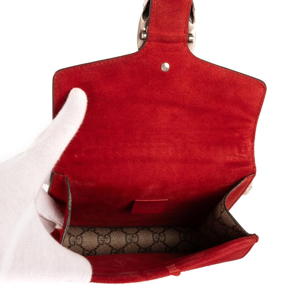 Gucci Dionysus Beige Red Supreme Canvas Suede — view 9