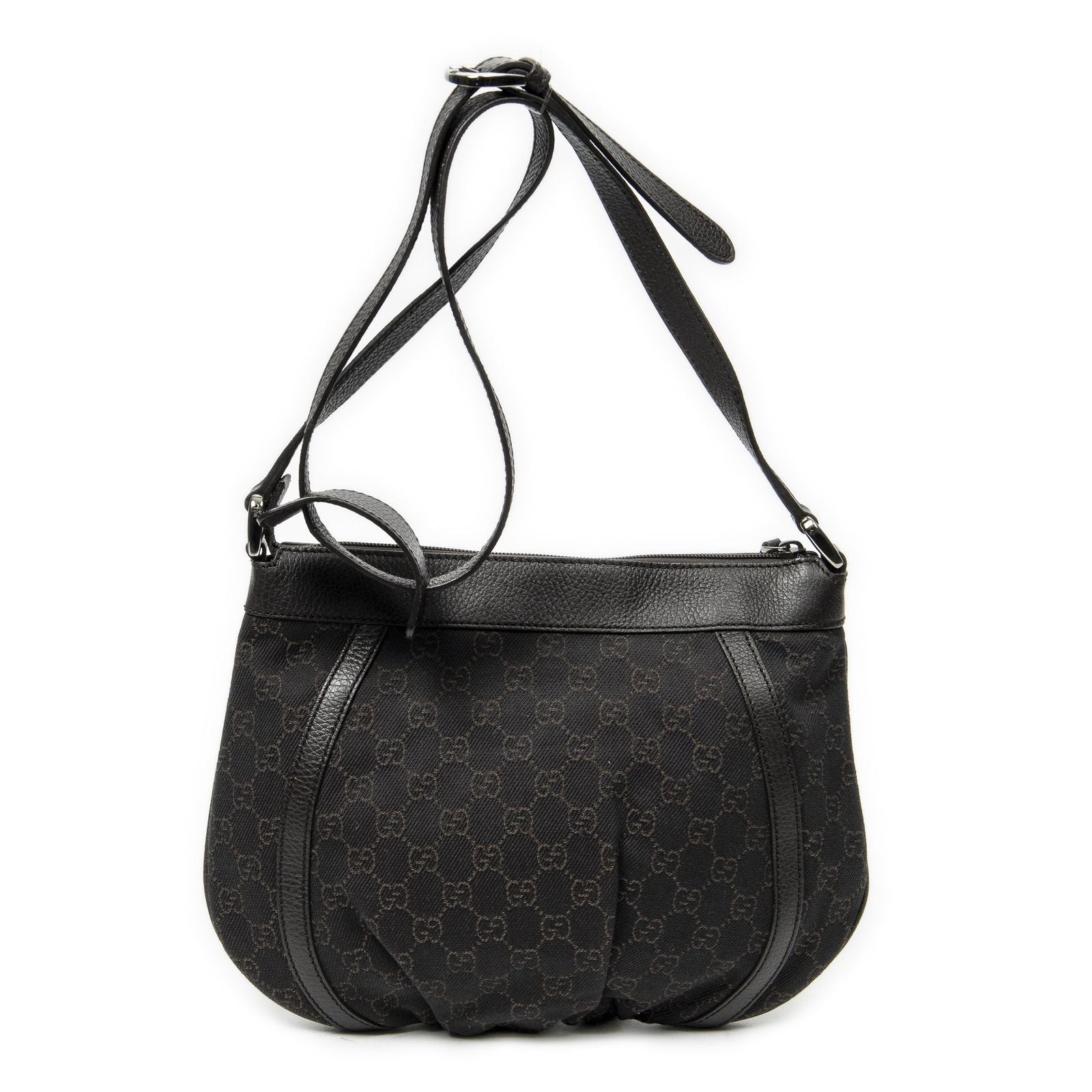 Gucci Small Dring Messenger Dark Brown GG Denim Canvas — view 5