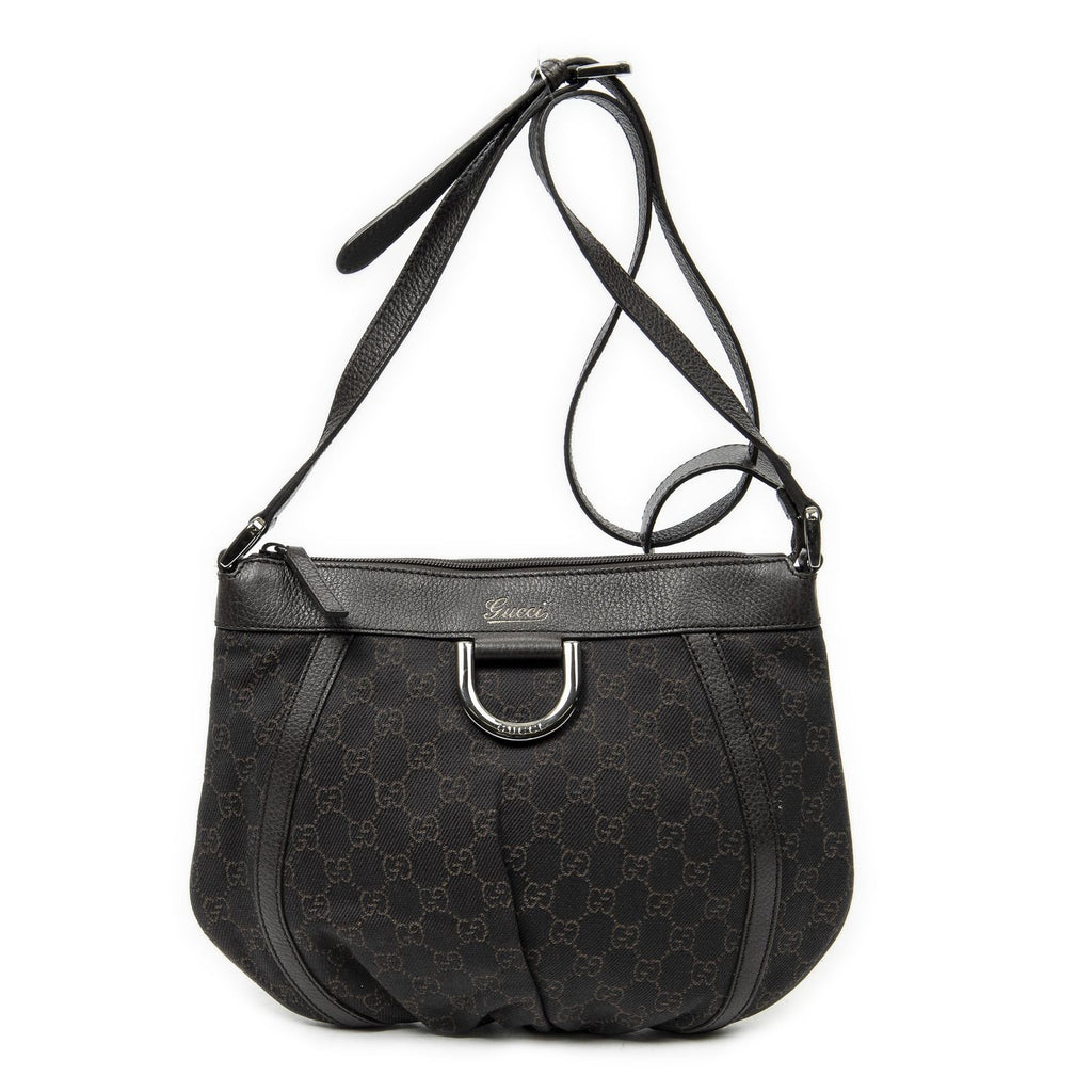 Gucci Small Dring Messenger Dark Brown GG Denim Canvas