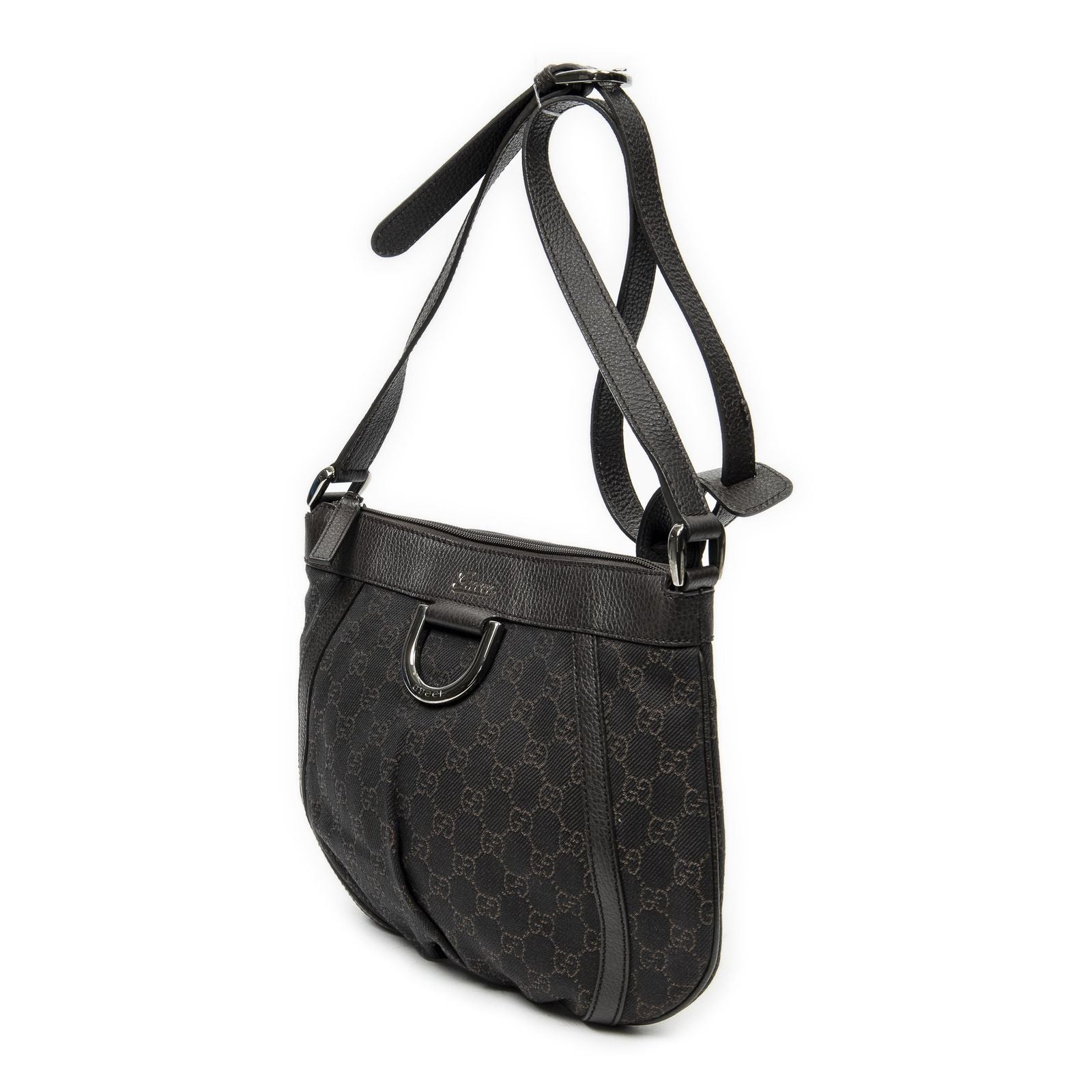 Gucci Small Dring Messenger Dark Brown GG Denim Canvas — view 2