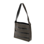 Celine Vintage the Shoulder Hobo Black Brown Macadam Canvas — view 2