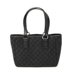 Gucci Small Shoulder Tote Black GG Canvas — view 5