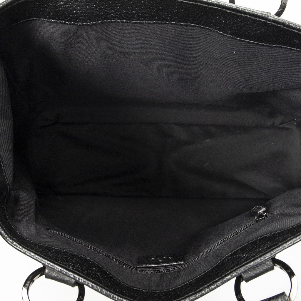 Gucci Small Shoulder Tote Black GG Canvas — view 9