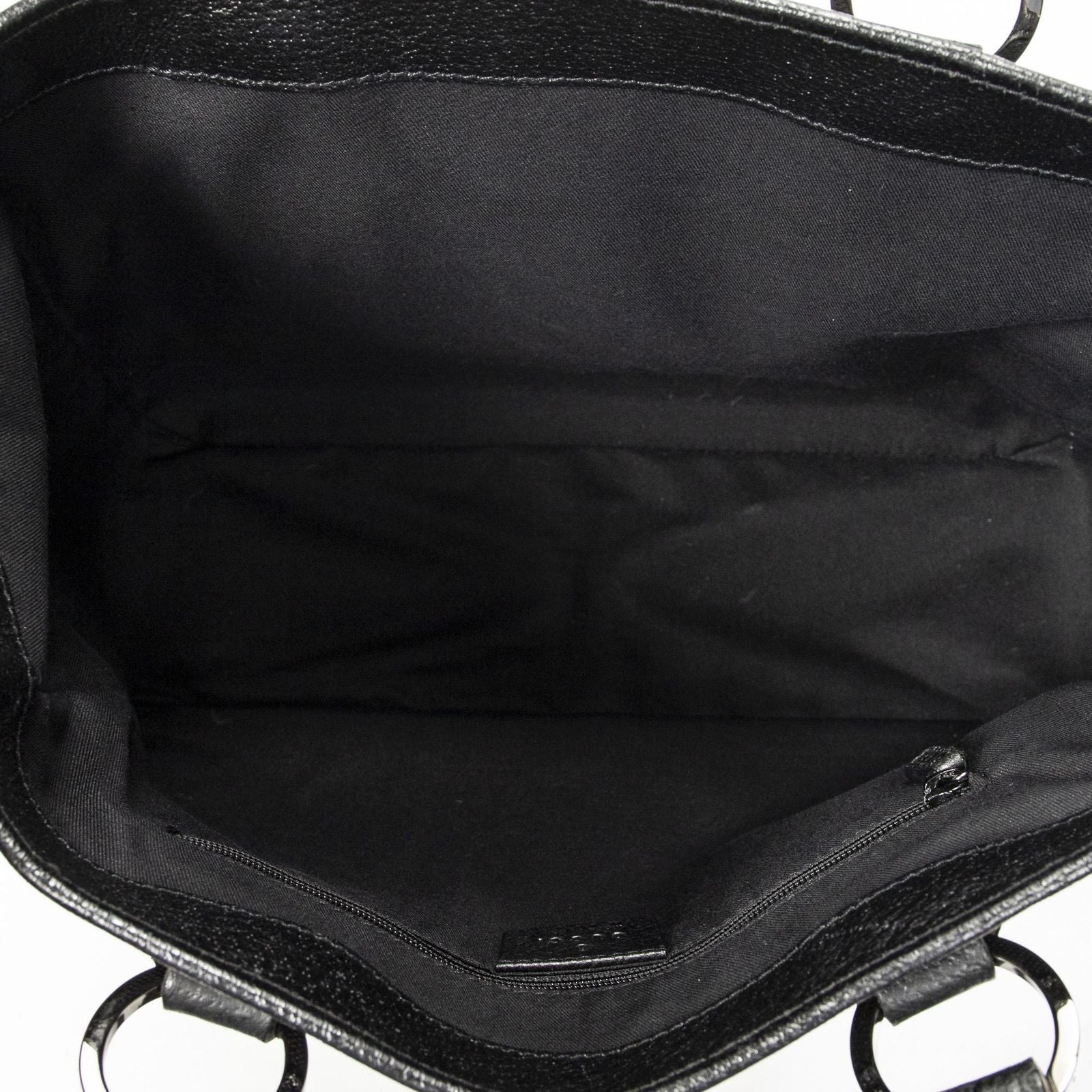 Gucci Small Shoulder Tote Black GG Canvas — view 9