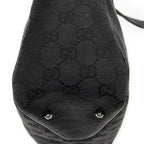 Gucci Small Shoulder Tote Black GG Canvas — view 8