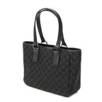 Gucci Small Shoulder Tote Black GG Canvas — view 2
