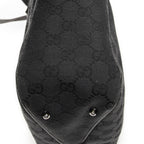 Gucci Small Shoulder Tote Black GG Canvas — view 7