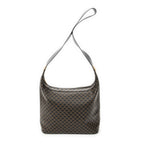 Celine Vintage Shoulder Zip Hobo Black Brown Macadam Canvas — view 5