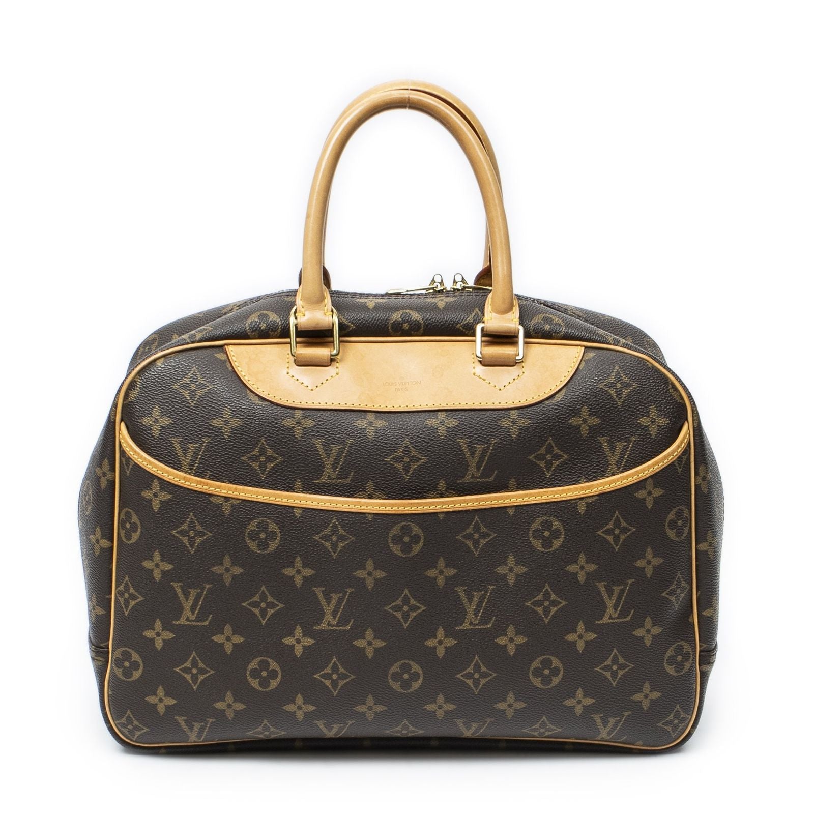 Louis Vuitton Deauville Brown Monogram Canvas Handbag