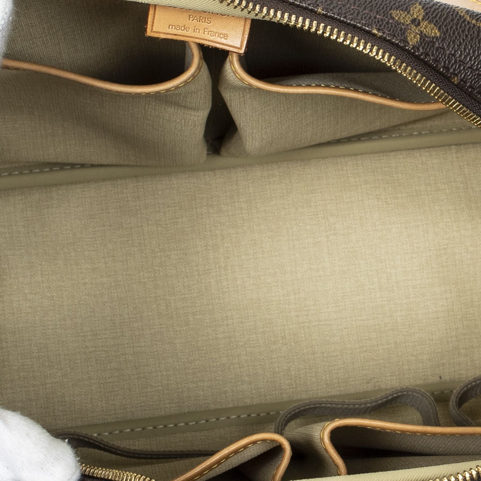 Louis Vuitton Deauville Brown Monogram Canvas Handbag — view 9