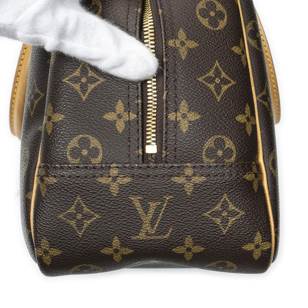Louis Vuitton Deauville Brown Monogram Canvas Handbag — view 7