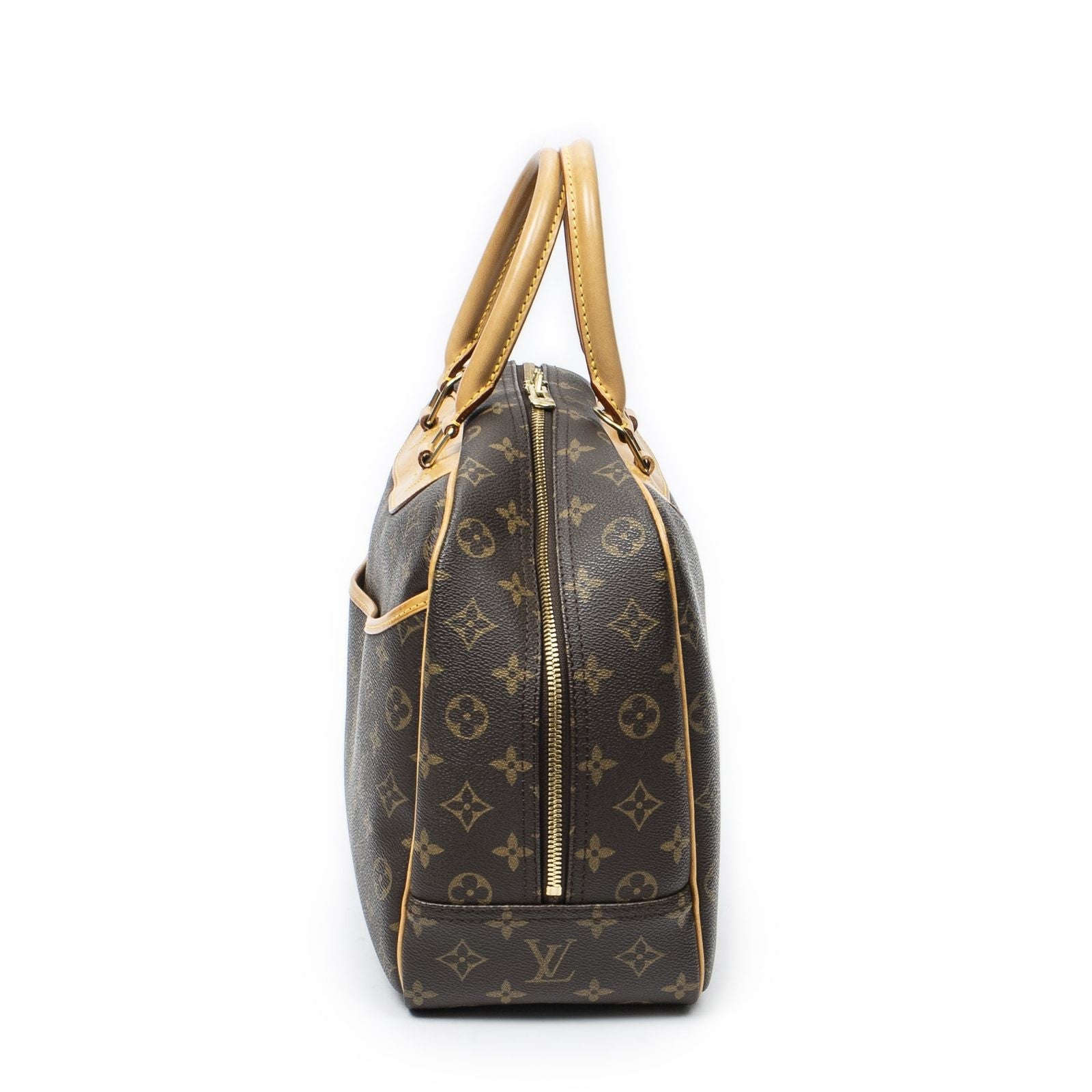 Louis Vuitton Deauville Brown Monogram Canvas Handbag — view 3