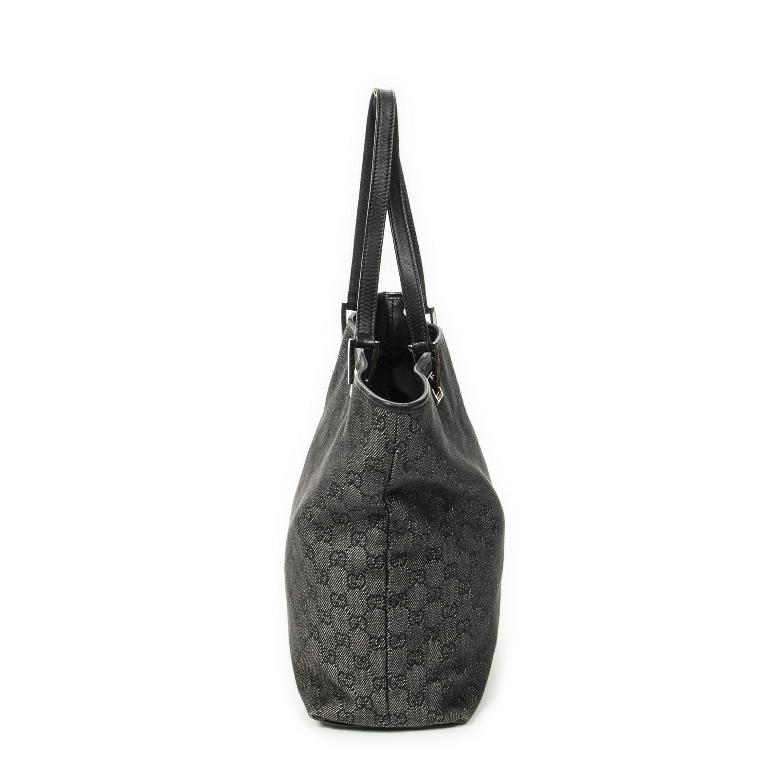 Gucci Vertical Tote Black GG Denim Canvas — view 4
