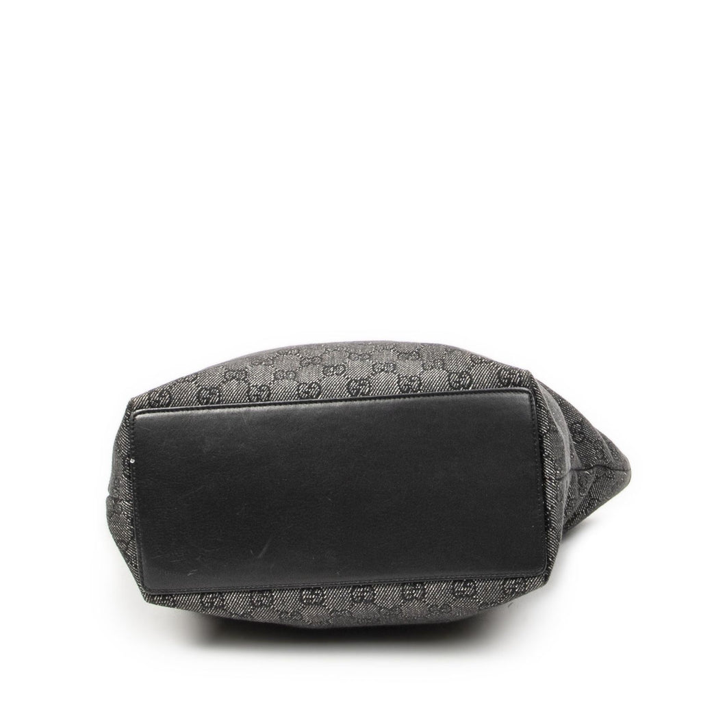 Gucci Vertical Tote Black GG Denim Canvas — view 6
