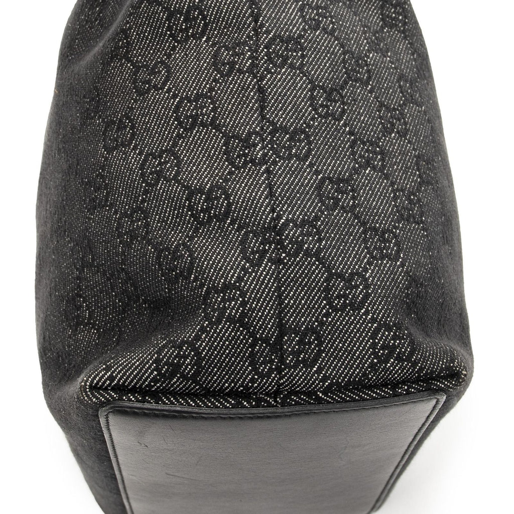 Gucci Vertical Tote Black GG Denim Canvas — view 7