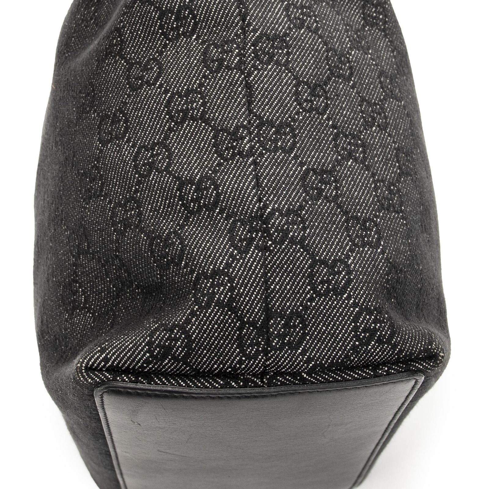 Gucci Vertical Tote Black GG Denim Canvas — view 7
