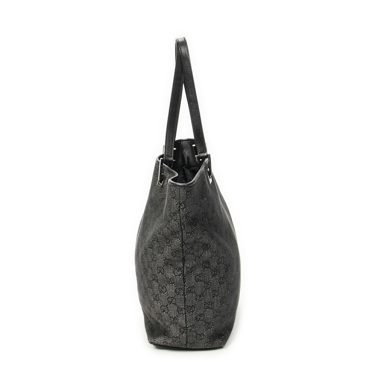 Gucci Vertical Tote Black GG Denim Canvas — view 3