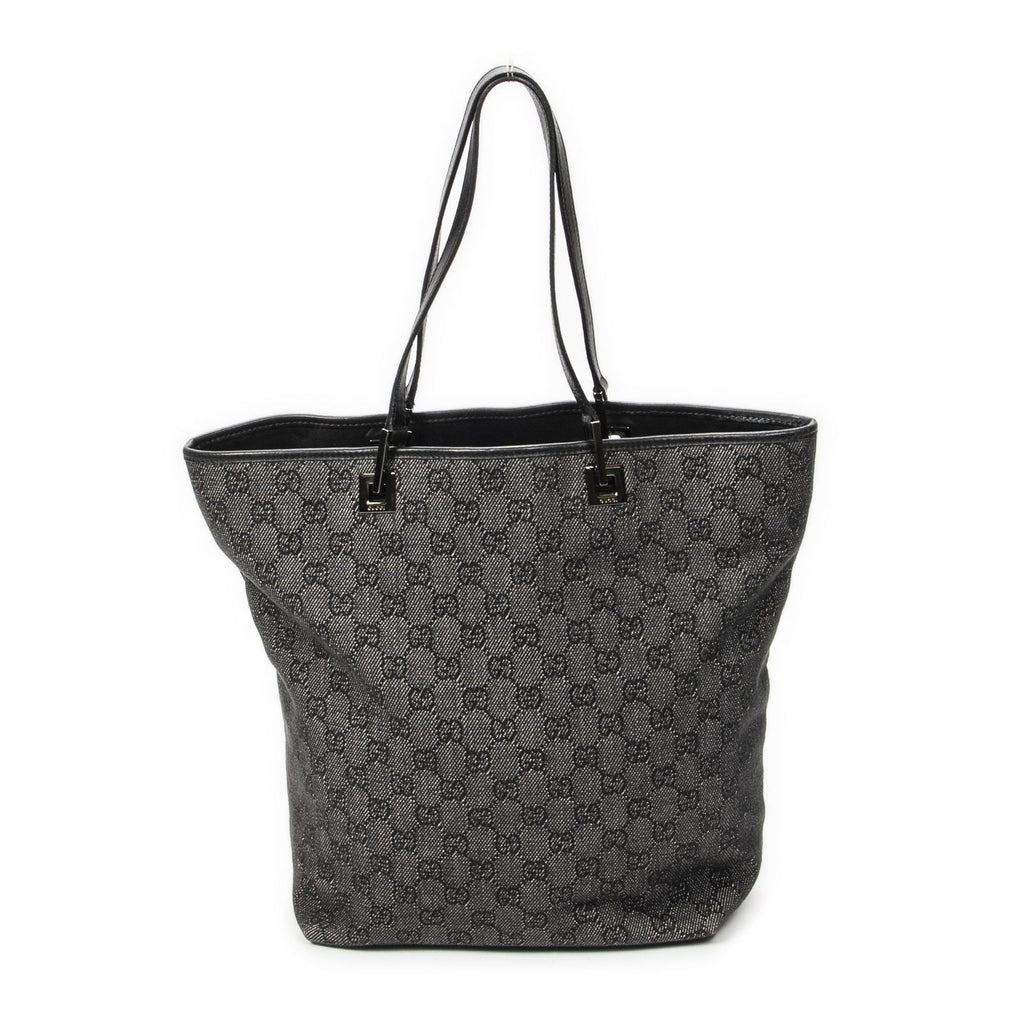 Gucci Vertical Tote Black GG Denim Canvas