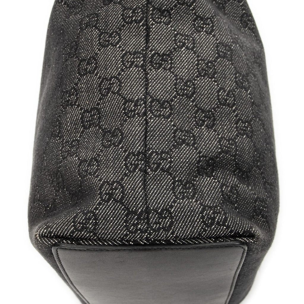 Gucci Vertical Tote Black GG Denim Canvas — view 8