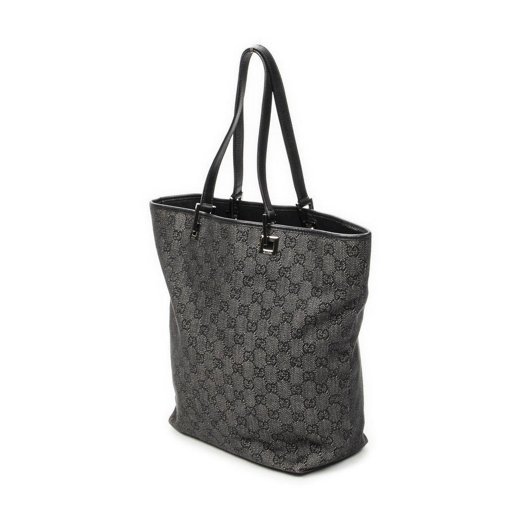 Gucci Vertical Tote Black GG Denim Canvas — view 2